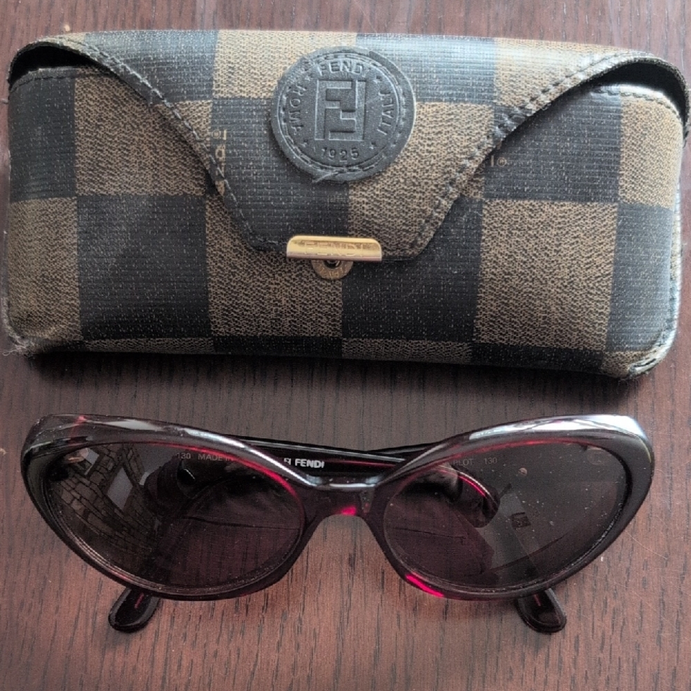 Vintage Fendi Sunglasses in Merlot with Case